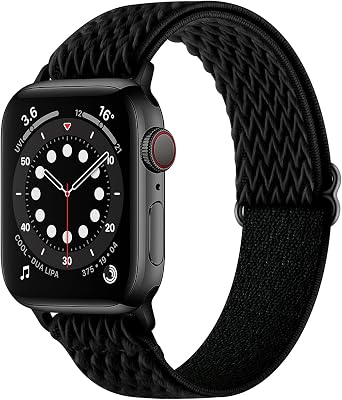 Amazon.com: Correas elásticas de nailon solo compatibles con Apple Watch de  1.75 pulgadas, 1.65 pulgadas, 1.65 pulgadas, 1.65 pulgadas, 1.65 pulgadas,  correa elástica ajustable trenzada deportiva para mujeres y hombres, correa  para