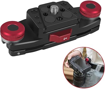 Backpack Camera Clip with Plate Quick Release Capture Clamp System Backpack Strap Mount Holder Compatible with Canon, Sony, Nikon, DSLR Digital Camera and Action Camera