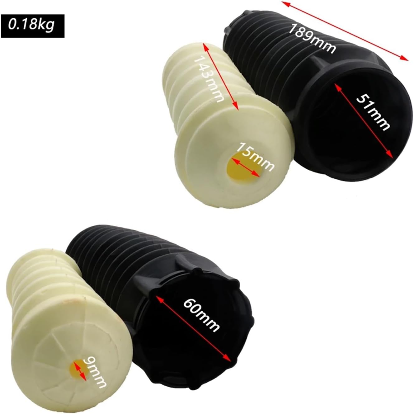 Rear Cover Air Shock Absorber Rubber Bellow Boot KIT Compatible with Fiesta Saloon 2003 2004 2005 2006
