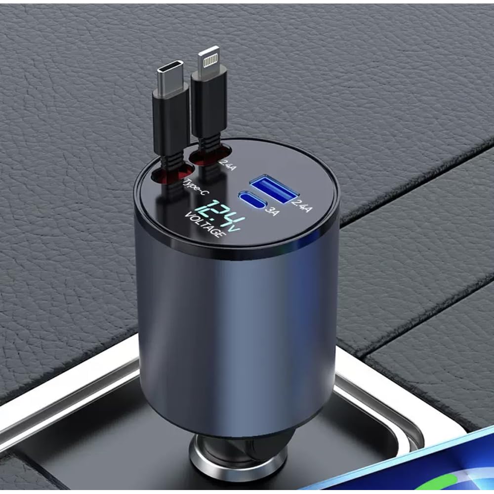 10jQkkCar Charger for Fiat Ottimo,Cigarette Lighter USB Charger Fast Charge USB Car Charger Adapter Phone Charger Cigarette Lighter Accessories,A