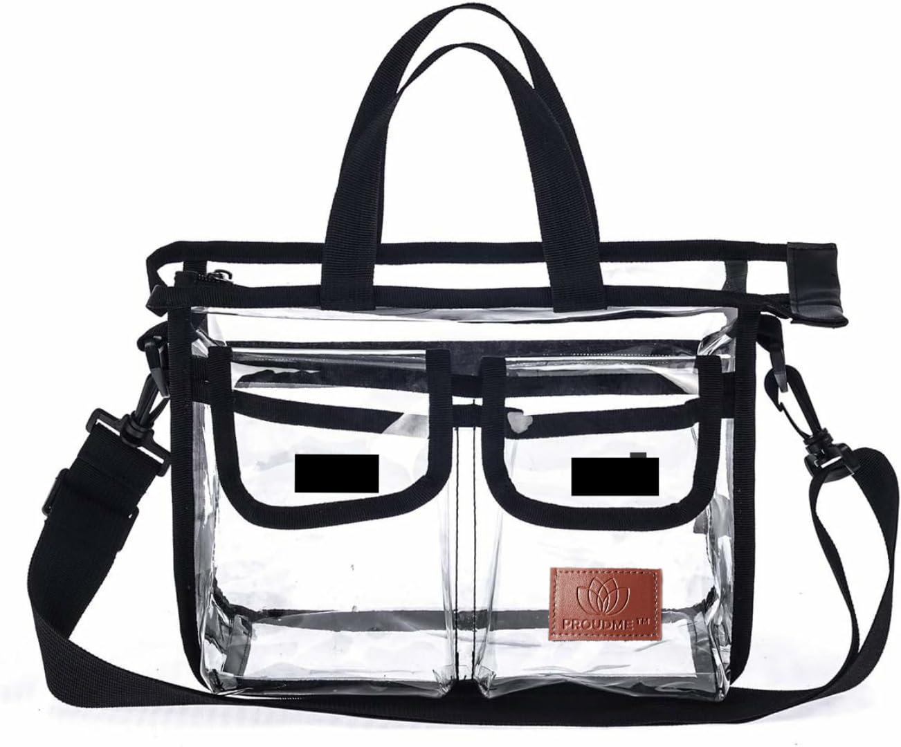 Clear PVC Makeup Artist Set Bag Transparent Cosmetic Storage Bag Travel Make up Kits Organizer with Shoulder Strap Toiletry Bags for Women(Black)-image-27