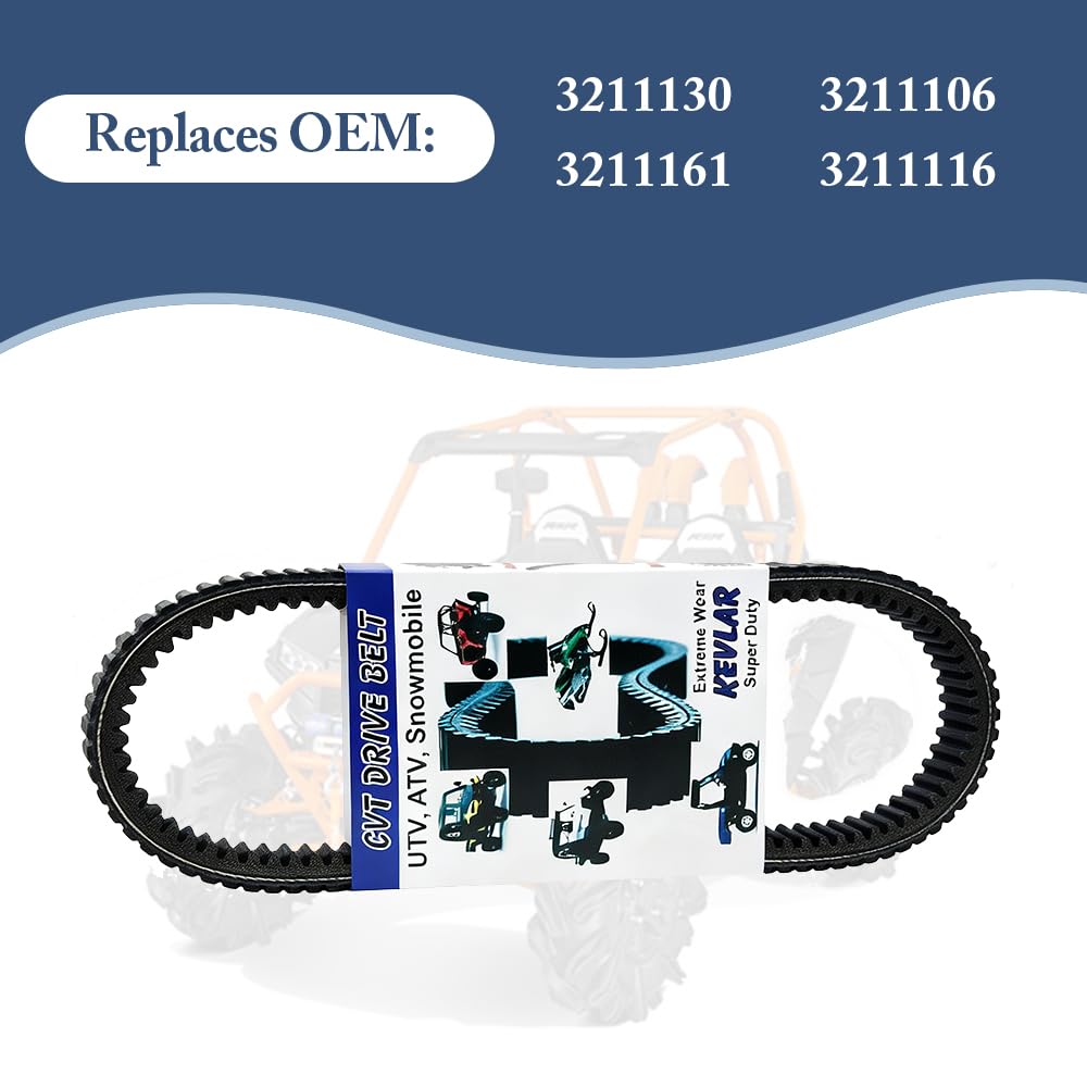 3211130 Drive Belt Compatible with Polaris Ranger 700 6X6 Ranger XP 700 Sportsman 700 800 EFI RZR S 800 Replaces 3211161 3211106 3211116