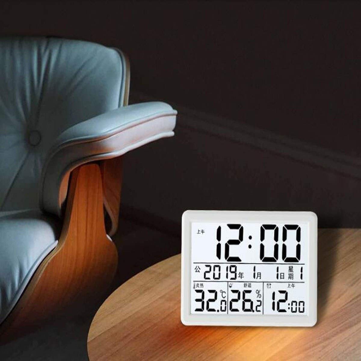 XINGYU Thermomètre et hygromètre de Charge, Thermomètre Domestique d'intérieur, Thermomètre numérique d'intérieur de Haute précision pour Chambre de bébé, Luminosité Lumineuse intelli