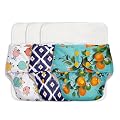 Superbottoms Basic Leakage-proof advanced cloth diapers for babies, High Absorbent 100% cotton 1 reusable diaper and 1 i
