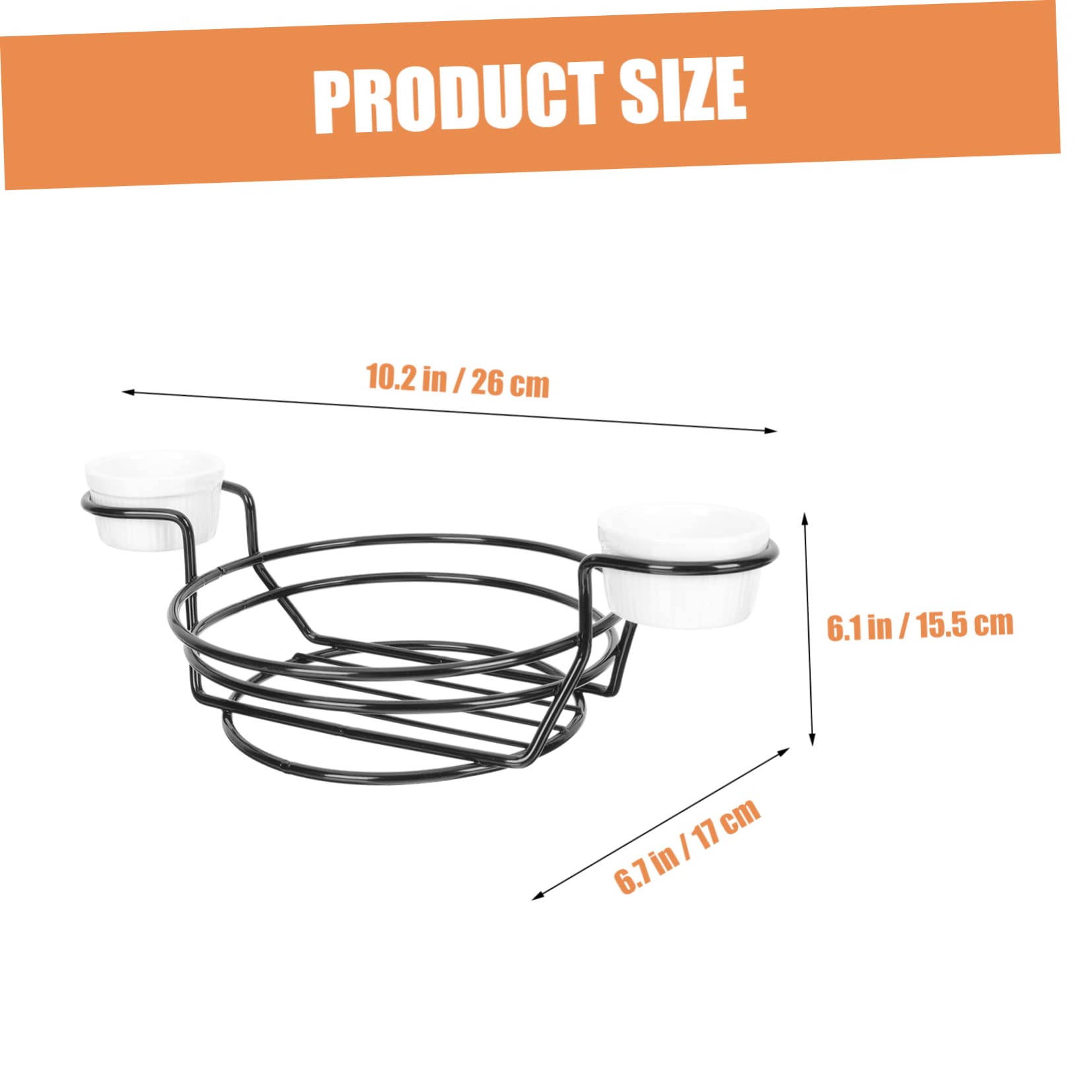 Cabilock Versatile Iron Bread Basket French Fry Holder Snack Basket for Kitchen Rustic Wire Bread Container