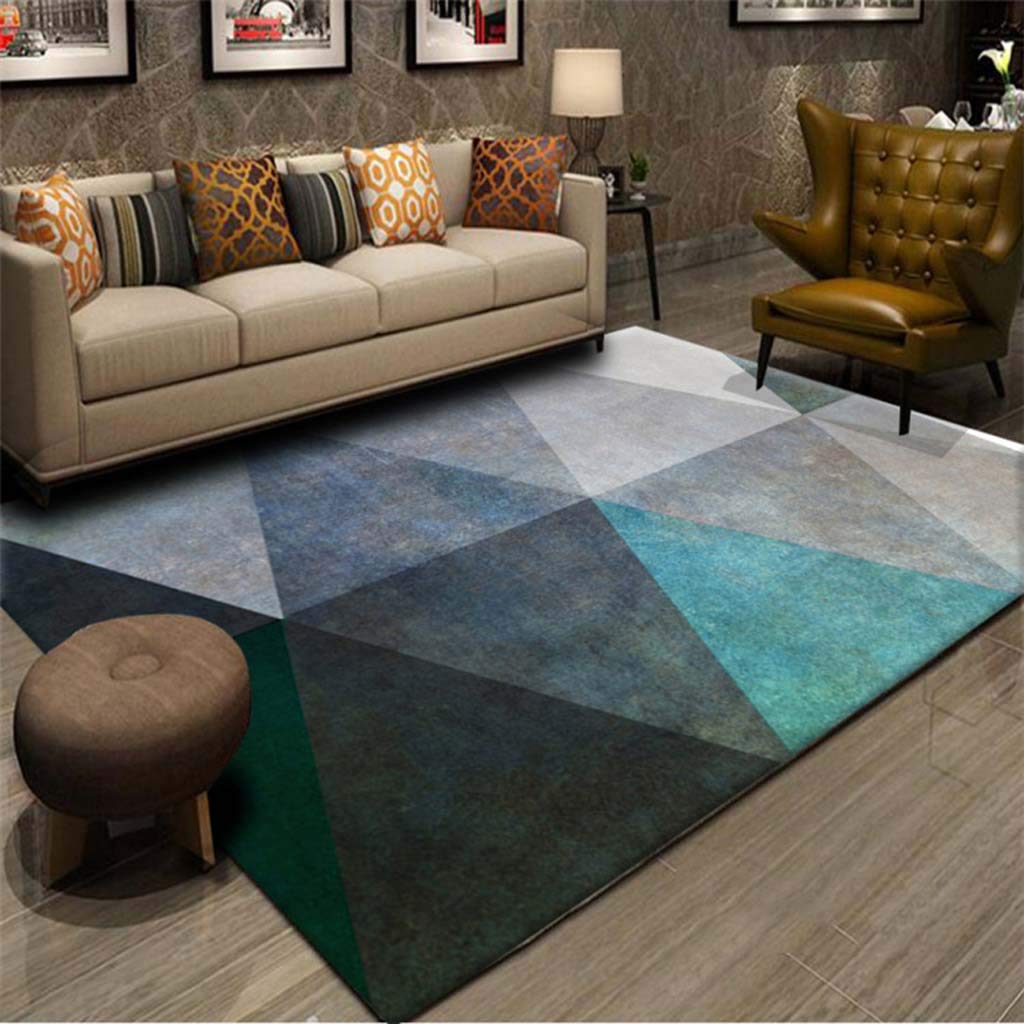 Tapis salon moderne 150x200cm en daim pour table basse et chambre