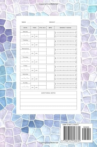 Blood Pressure Log Book: Blood Pressure Journal Diary & Heart Rate Pulse Monitor Tracker w/ 104 Weekly Log Sheets (2 Year) to Track & Record Daily ... Pressure BP Log Book for Women & Men (Vol 1) - Thumbnail 2