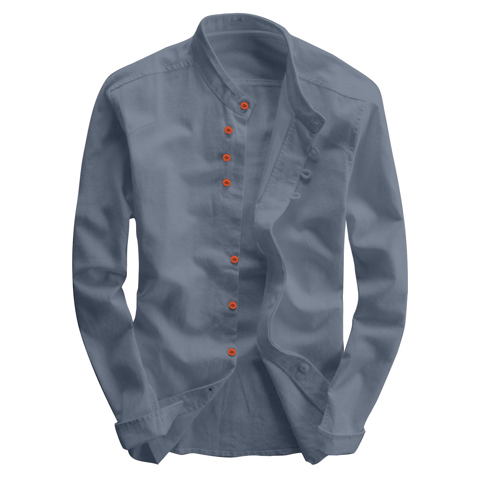 Camicie Uomo Particolari Camicia Classica Elegante in Tessuto Cotone Lino Traspirante con Colletto e Taglio Slim Fit per Stile Casual Molti Colori tra Cui Scegliere più