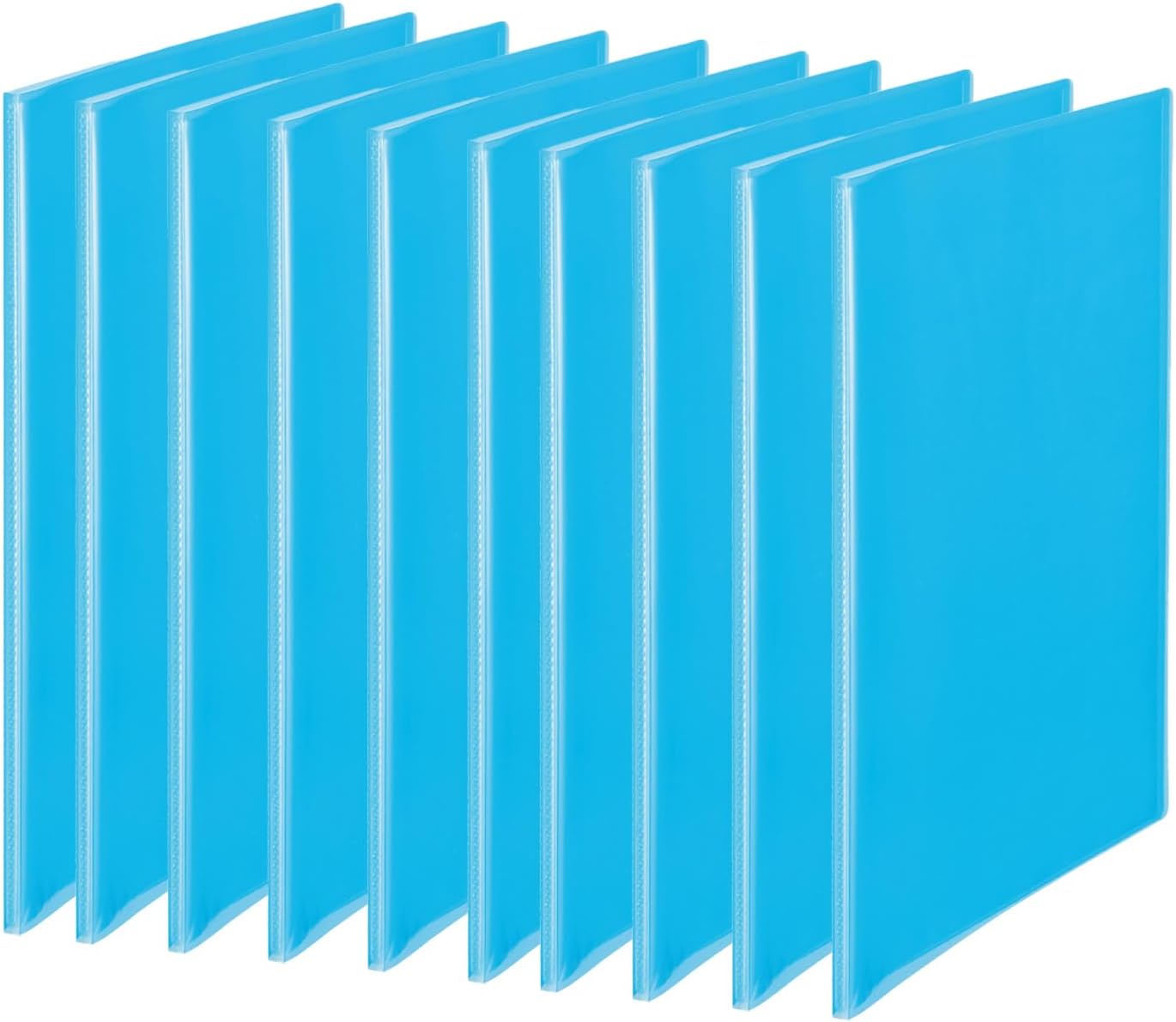 Plus File, Simple Clear File, A4, Vertical, 10 Pockets, Blue, FC-210SC 98-151 x 10