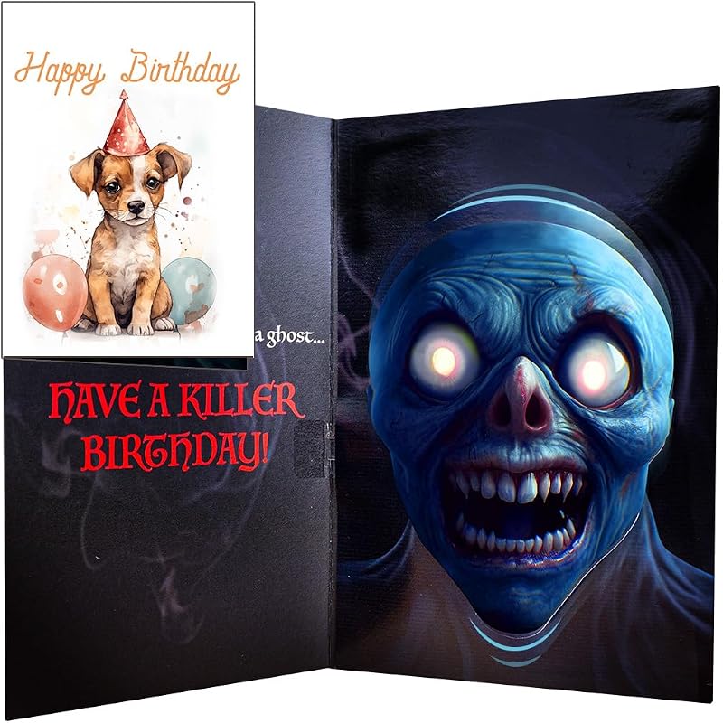 Joyadora Scary Prank Birthday Card - Funny Birthda