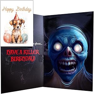 Joyadora Scary Prank Birthday Card - Funny Birthda