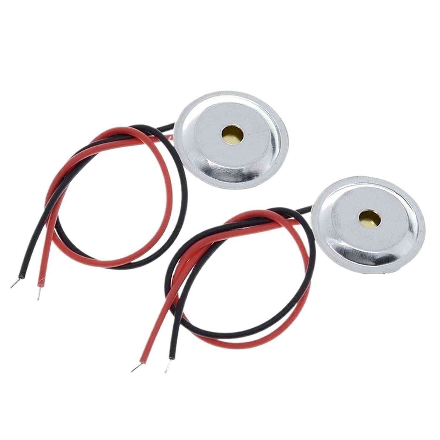 10 Pcs Piezoelectric Piezo Ceramic Wafer Plate Dia 15mm for Buzzer Loudspeaker + Aluminum Shell
