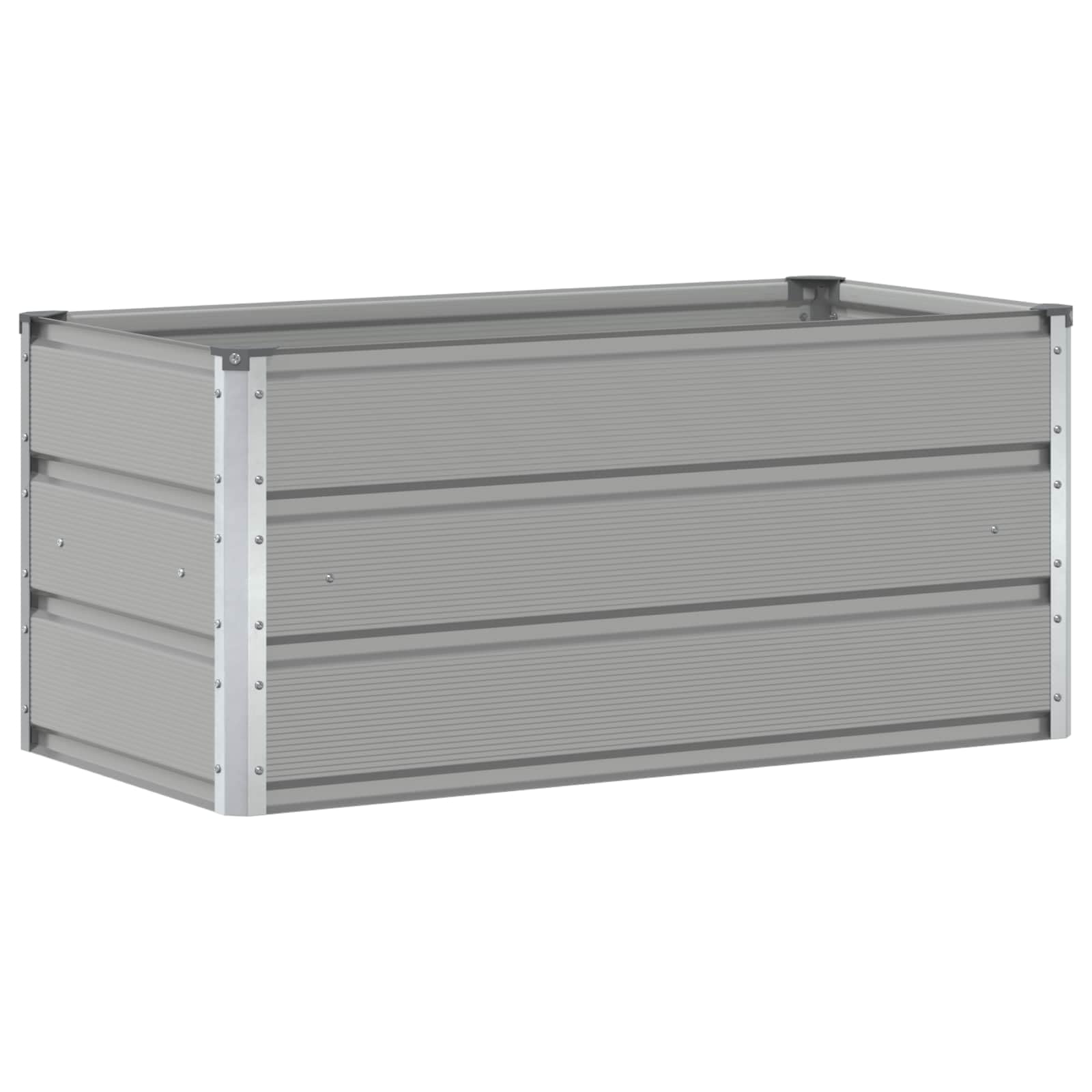 Fioriera da Giardino in Acciaio Zincato 100x50x45 cm Grigio | Contenitore robusto stile industriale per piante e fiori, ideale per arredare terrazzo, balcone e spazio verde.