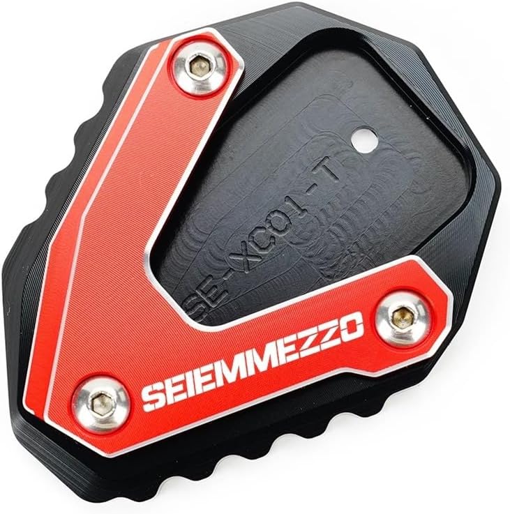 Motorcycle Foot Plate Pad for Moto Morini SEIEMMEZZO SCR STR 650 2023 Motorcycle Accessories Kickstand Foot Side Stand Enlarger Pad Tire Valve Caps, Grey Combo