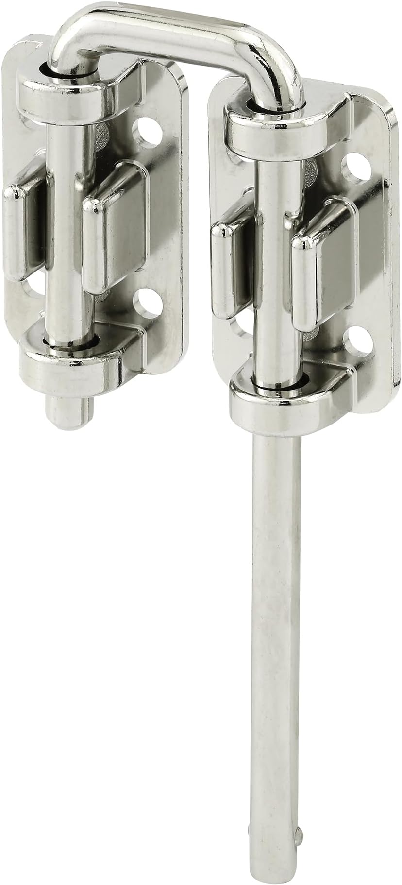 Prime-Line U 9846 Patio Sliding Door Loop Lock, 1-1/8 In. Hardened Steel Bar with Diecast Base, Nickel Plated (Single Pack)