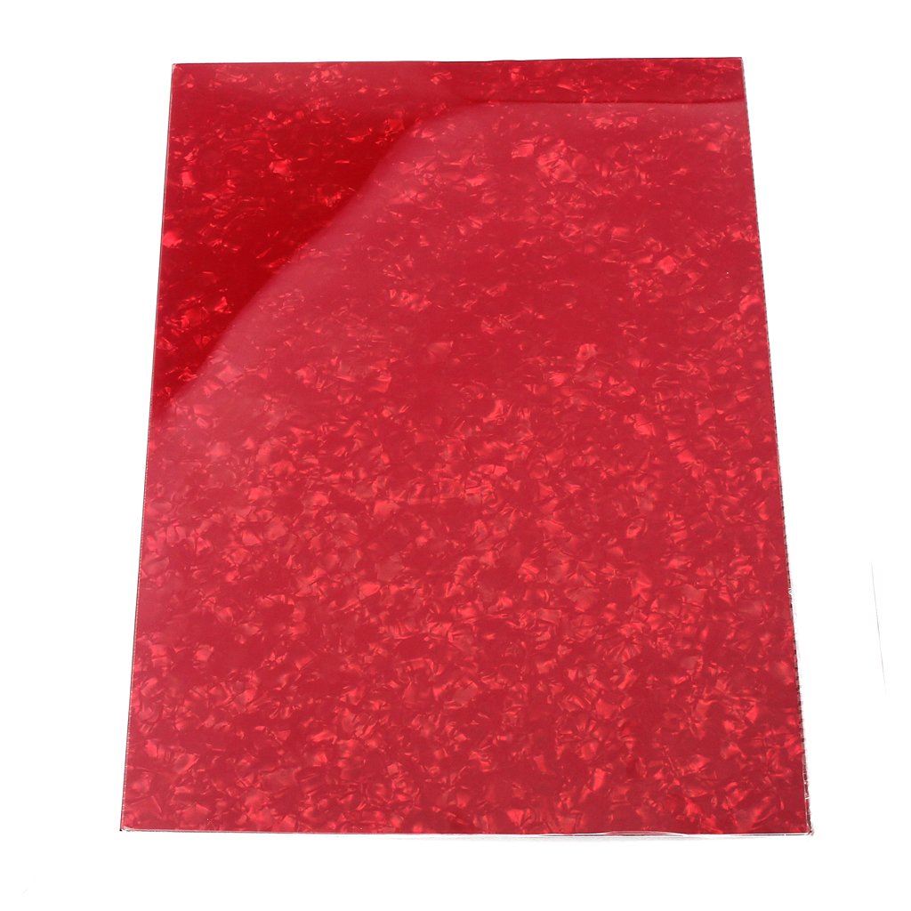 Gitara basowa Pickguard pusty materiał, arkusz DIY zdrapka płyta tylna do Strat Tele Guitar Jazz P Bass 29 x 44 cm (czerwona perła)