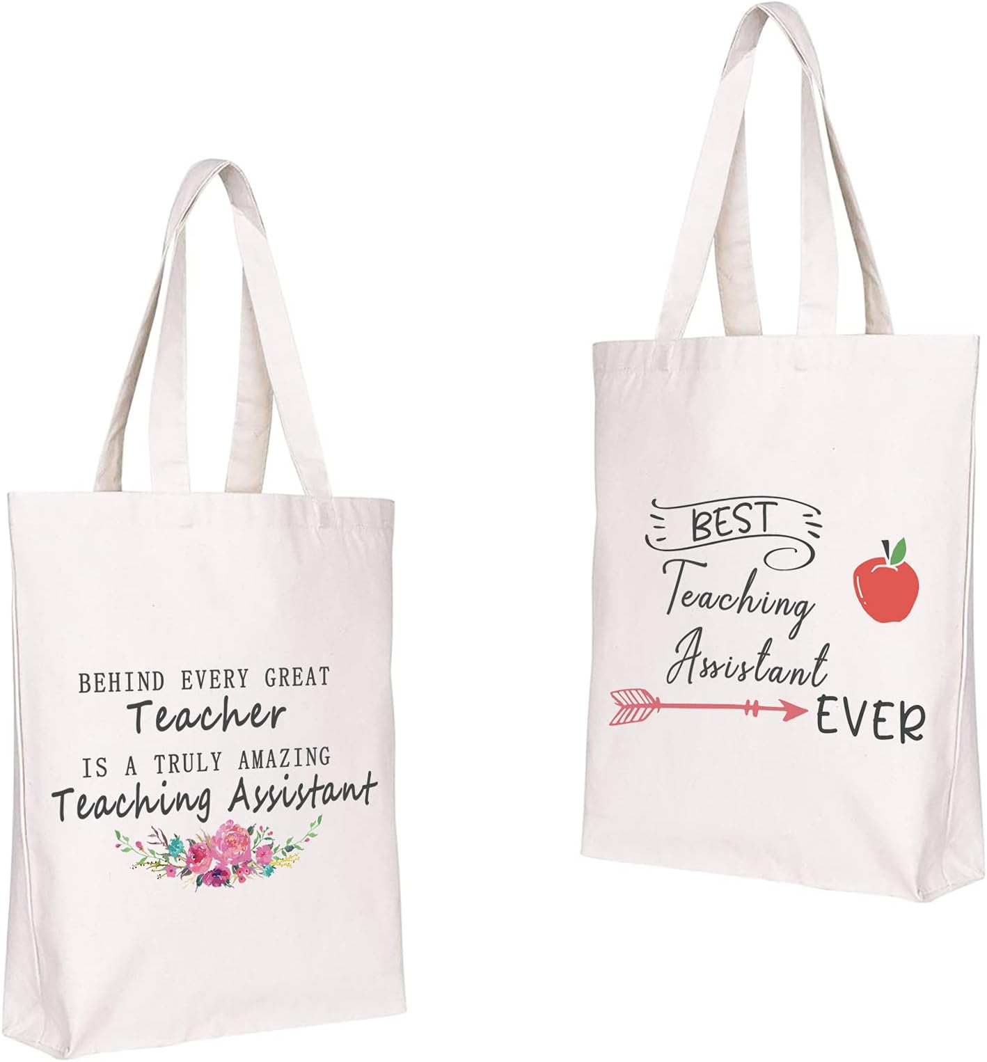 WCGXKO Teaching Assistant Gift Teacher’s Aide Gift Teaching Assistant Zipper Pouch Cosmetics Bag Appreciation Gift (AMAZING Teaching Assistant tote), Talk Less Smile More