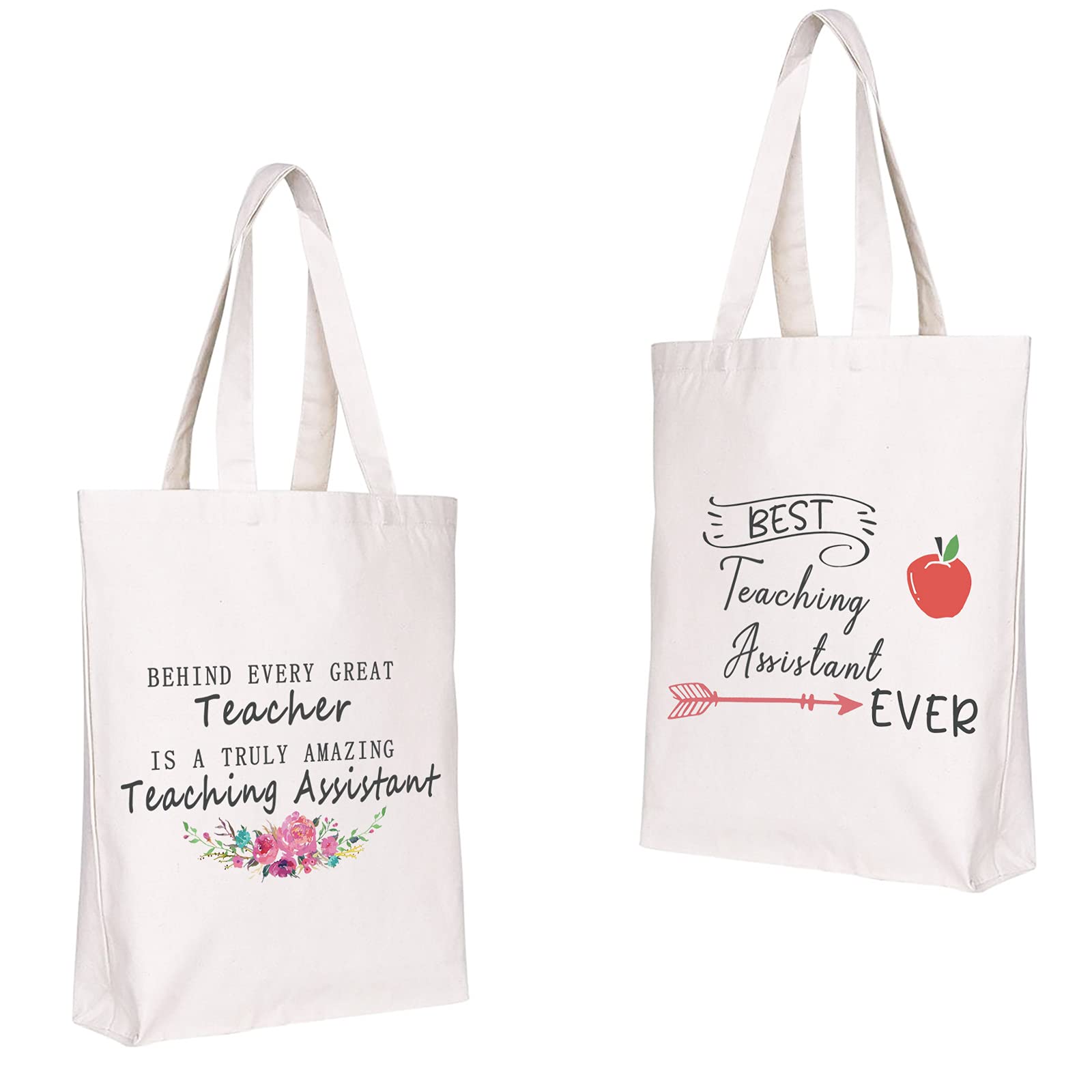 WCGXKO Teaching Assistant Gift Teacher’s Aide Gift Teaching Assistant Zipper Pouch Cosmetics Bag Appreciation Gift (AMAZING Teaching Assistant tote), Talk Less Smile More