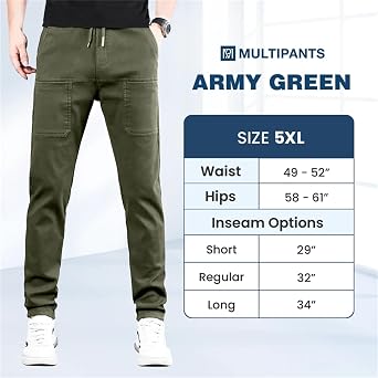 Men Comfy Cargo Pants Stretch, Multipants - High Stretch Multi-Pocket Durable Cargo Pants