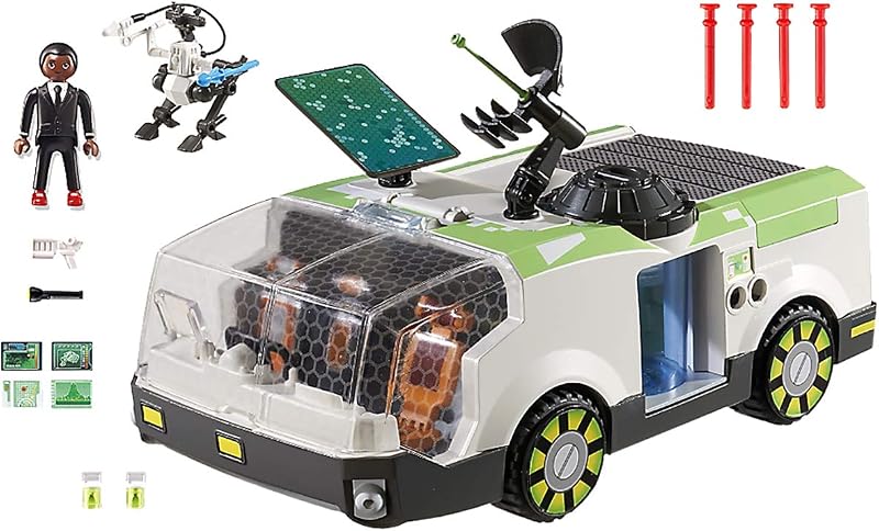 Playmobil Super 4 Techno Chameleon con kit de construcción de genes
