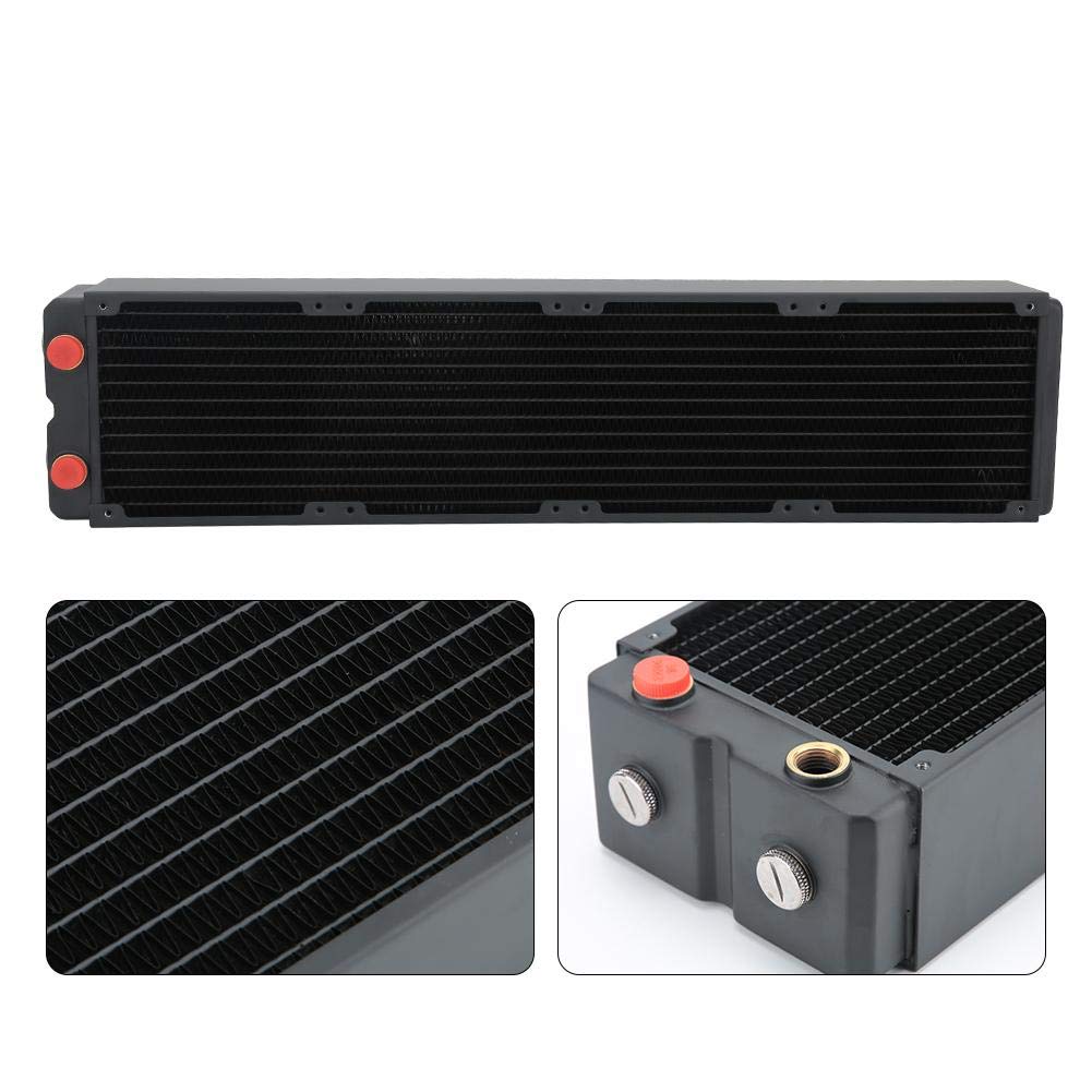 Radiatore 480mm per raffreddamento ad acqua PC, filettatura G1/4, 12 tubi, rame pieno, dissipatore di calore dissipatore di calore CPU del computer Radiatore scambiatore di calore