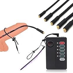 OnundOn Juego de electroestimulación sexual, catéter, uretra hombre, sondas uretrales eléctricas con anillos para el pene, dilatadores de uretra, longitud de 250 mm, diámetro de 4/5/6/7/8 mm