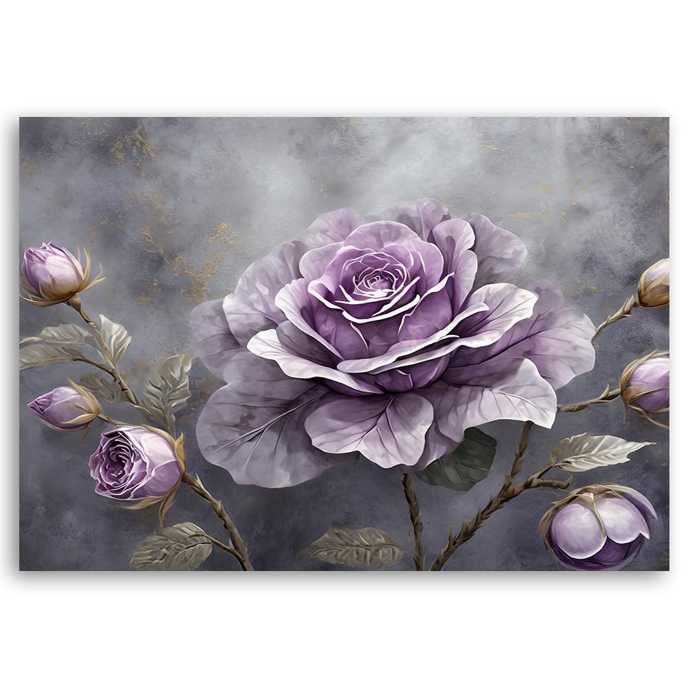 Lienzo de rosa de 50x70 cm para renovar la pared del dormitorio sin reformas 8