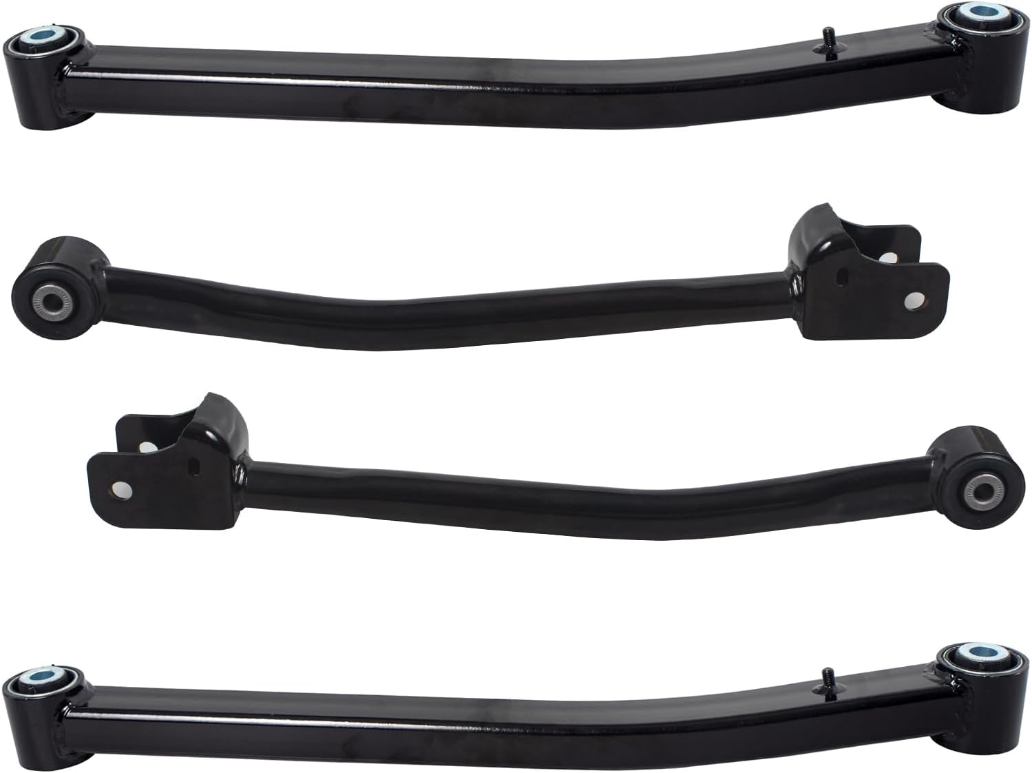 4Pc Suspension Kit Front Upper and Front Lower Control Arm Compatible With 2018-2024 Je-ep Wrangler JL, 2020-24 Gladiator JT (Replace # K643729 K643730 K643707 68277341AC 68277340AB 68250242AA)