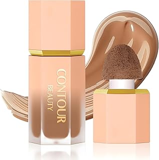 HOSAILY Liquid Contour Stick, Soft Cream Contour Makeup, Liquid Bronzer Face Concealer Matte Contouring with Cushion Applicator, Long Lasting Silky Face Contour Cream Bronzer Contouring Makeup (101)