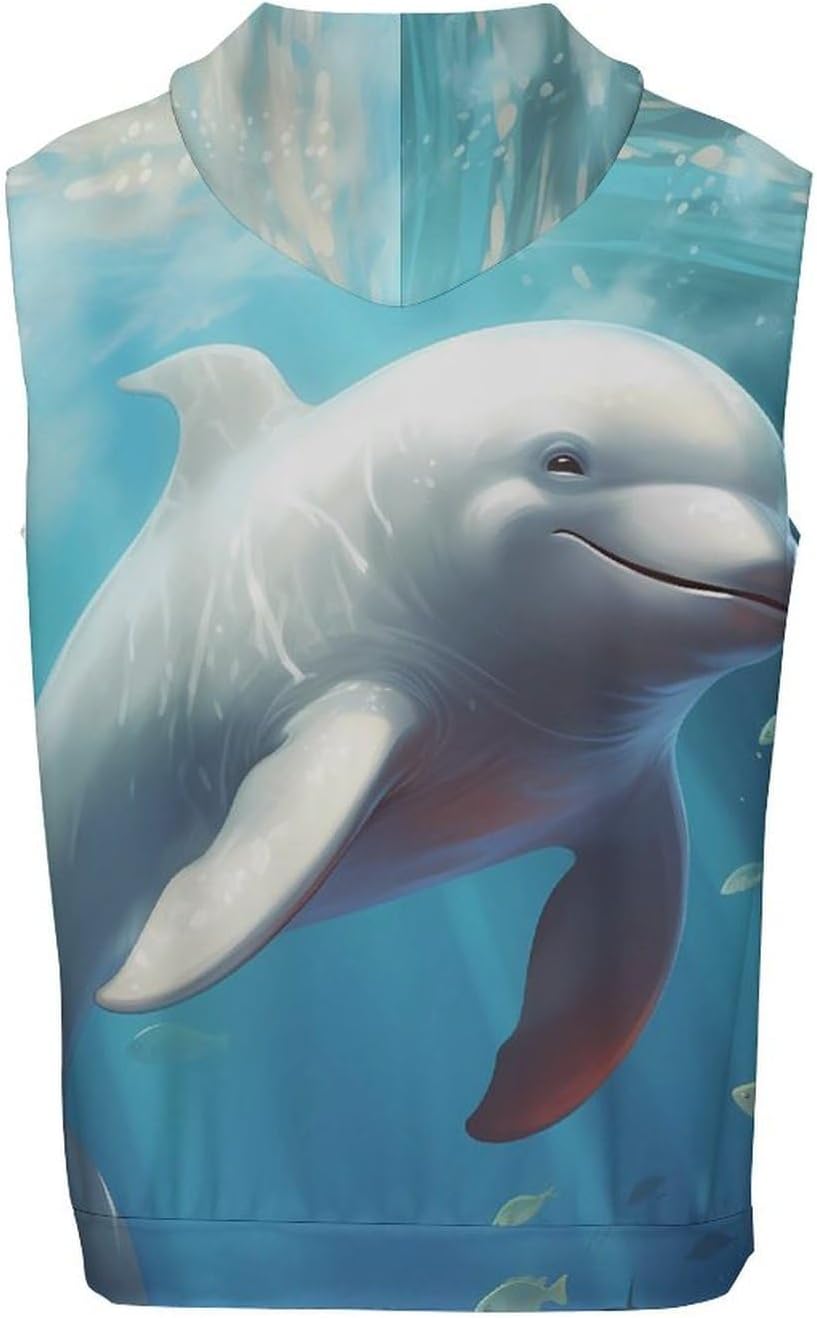 Men's Workout Hooded Tank Tops Sleeveless Muscle Gym T-Shirts