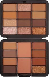 Sombra de ojos marrón nude, iluminador, bronc...