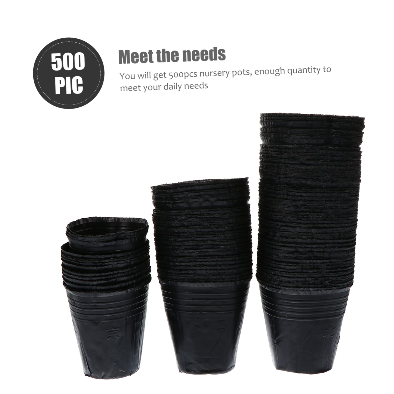 Hemobllo 500 pièces Pots de Nutrition pour Plantes Contenants de Repiquage avec Drainage Godets de Culture Jardinage Lot