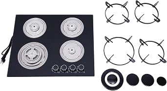 23.2 Gas Cooktop 4 Burners Gas Stove Stainless Steel Gas Stovetop Gas Hob Stove Top W/Glass Gas Hob Panel Gas Hob Gas Cooker
