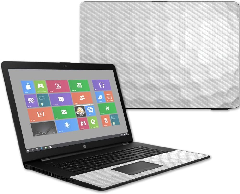 MightySkins Carbon Fiber Skin for HP 17T Laptop 17.3" (2017) - Basketball Orb | Protective, Durable Textured Carbon Fiber Finish | Easy to Apply, Remove, and Change Styles | Made in The USA