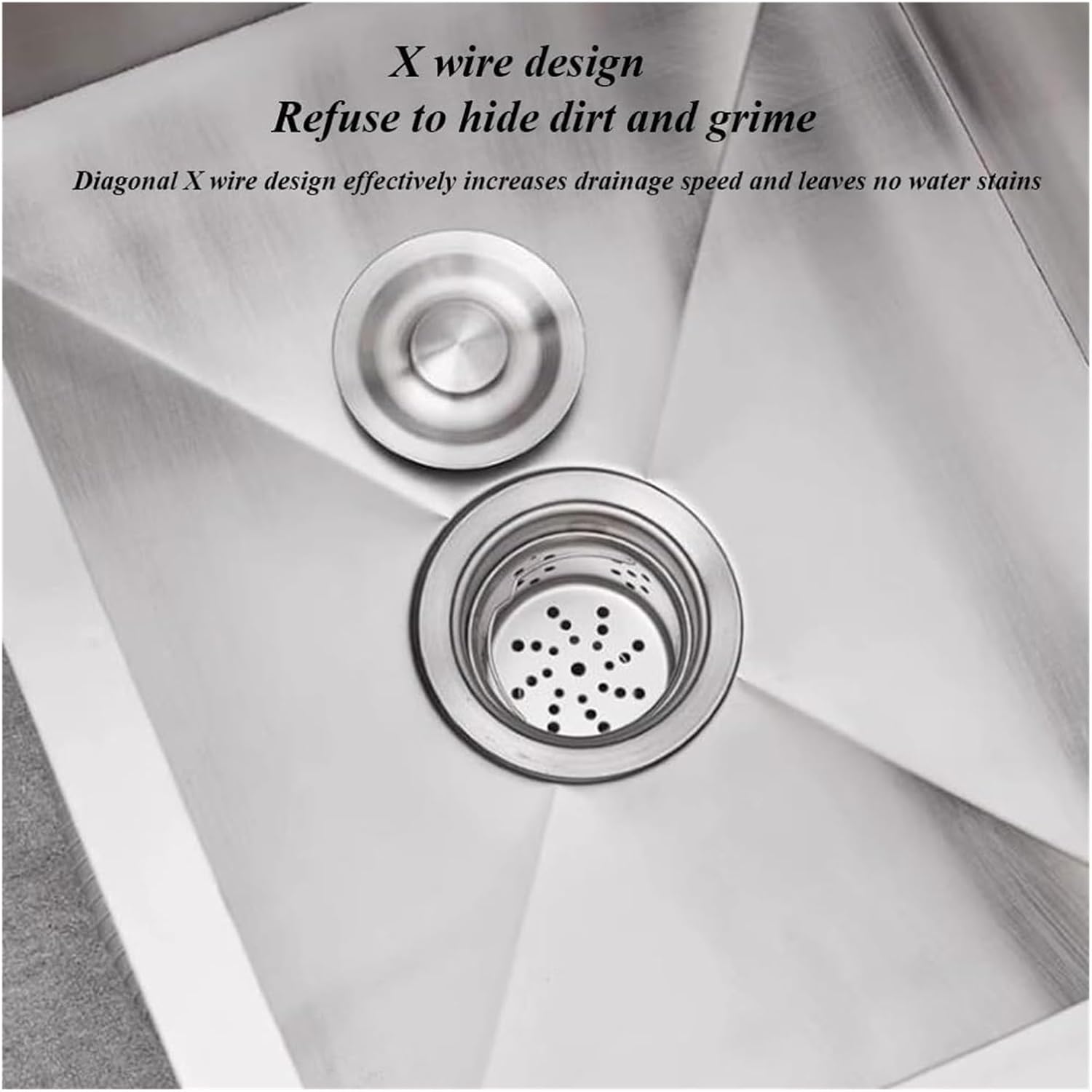 Floor Mount Mop Sink, Stainless Steel Mop Service Basin Household/Commercial Laundry Slop Sink Utility Tub Mop Pool Kit for Kitchen/Restaurant/Business/Garage,Silver-with Faucet