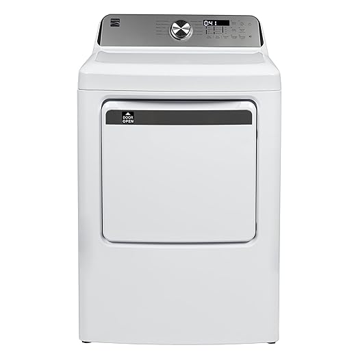 Kenmore 7.0 cu. ft. Front Load Electric Dryer-with Guard to Reduce Wrinkles & Static-Smart Sensor Drying-LED, White
