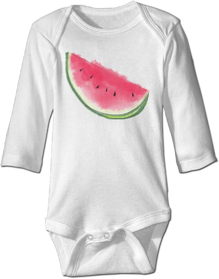 Baby-Boys and Girls Watermelon Summer Baby Onesie Long Sleeves