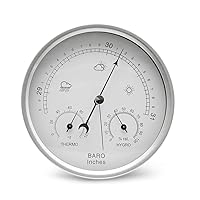Vista 1 de Estación meteorológica de esfera de 5.2 pulgadas de diámetro, estación meteorológica 3 en 1, barómetro combinado, termómetro e higrómetro, barómetro