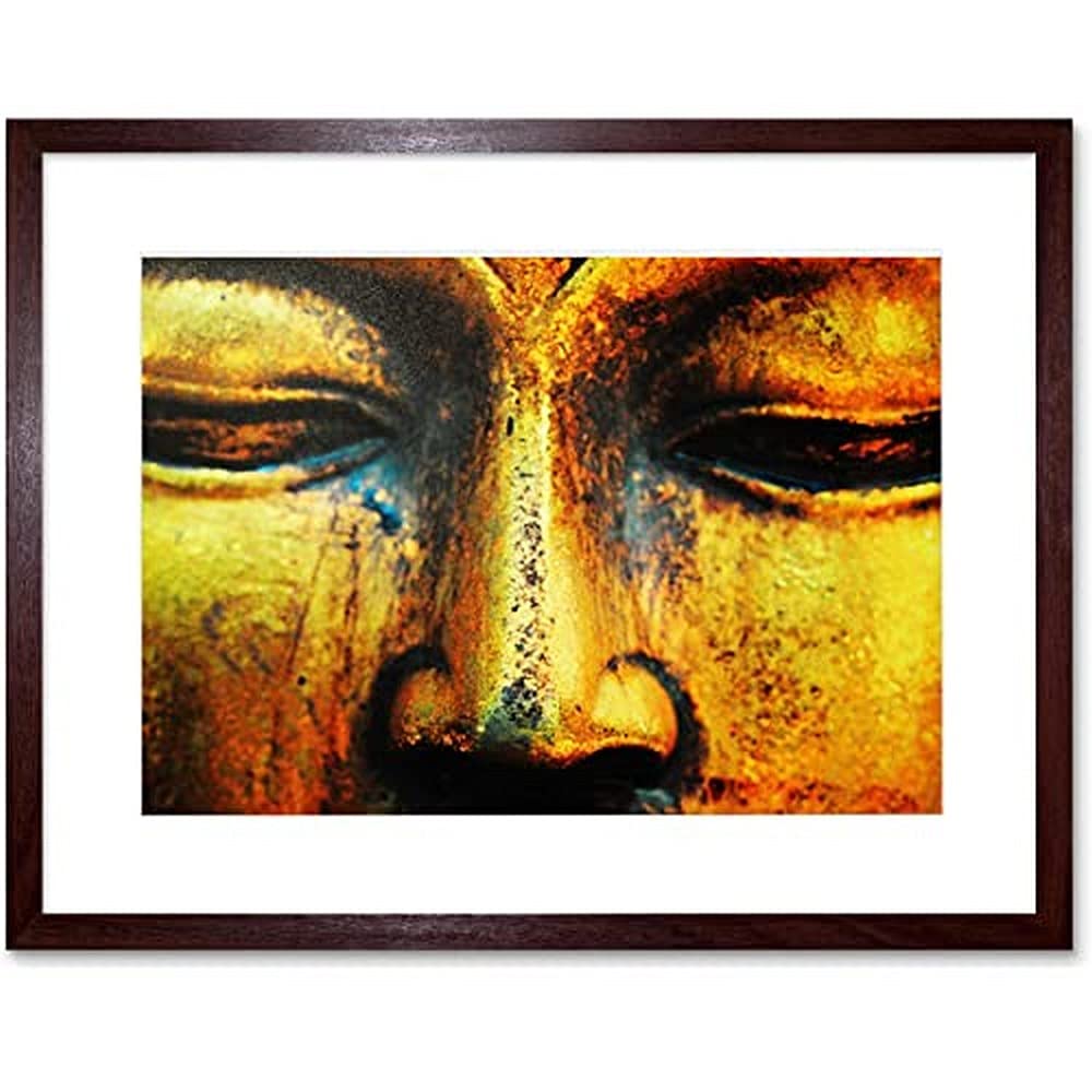 Buddha Statue Head Face Wall Art Print