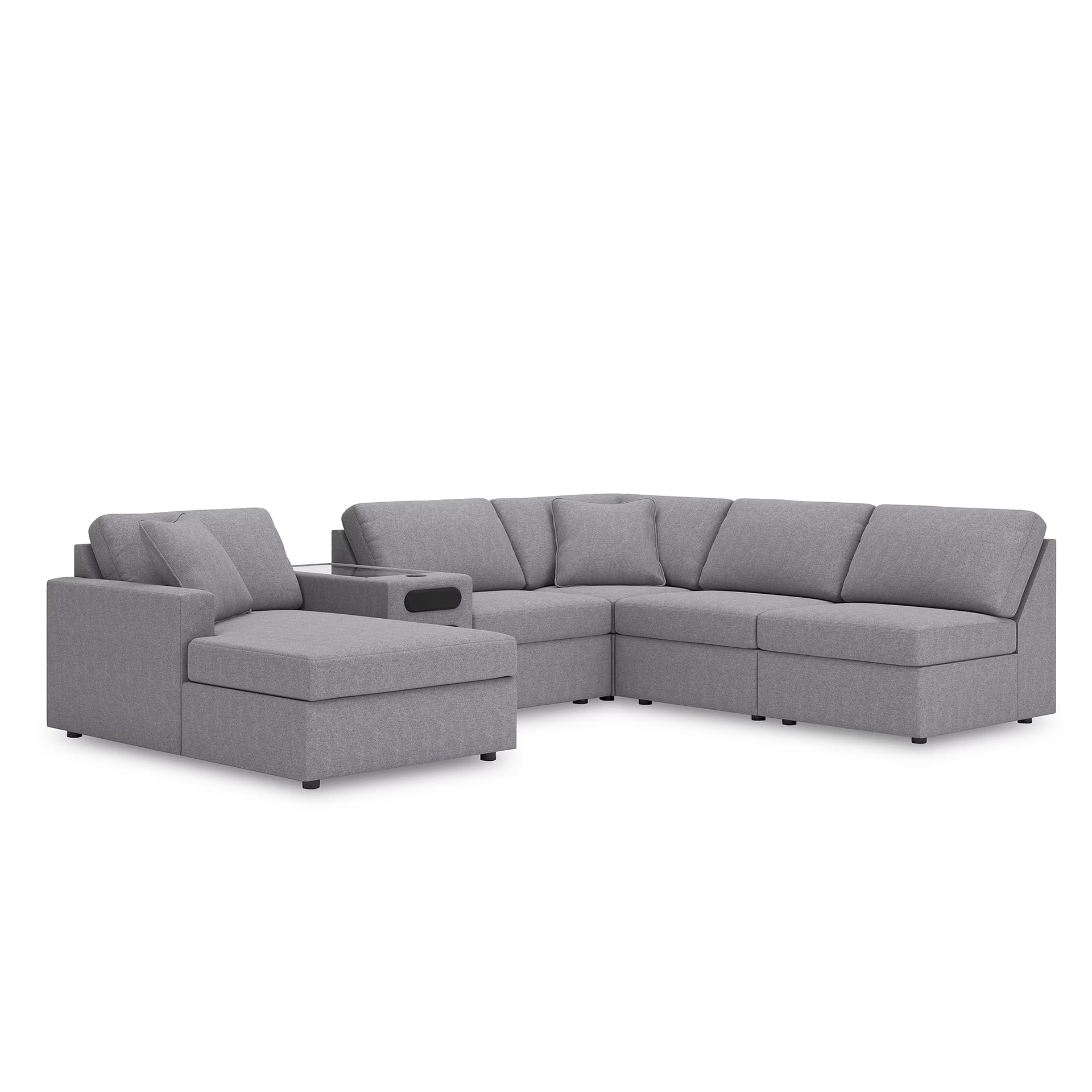 Signature Design by Ashley 6-Piece Sectional with Chaise, Audio Console