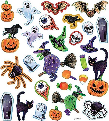 Tattoo King Stickers Classic Halloween 6" x 6.75" Sheet