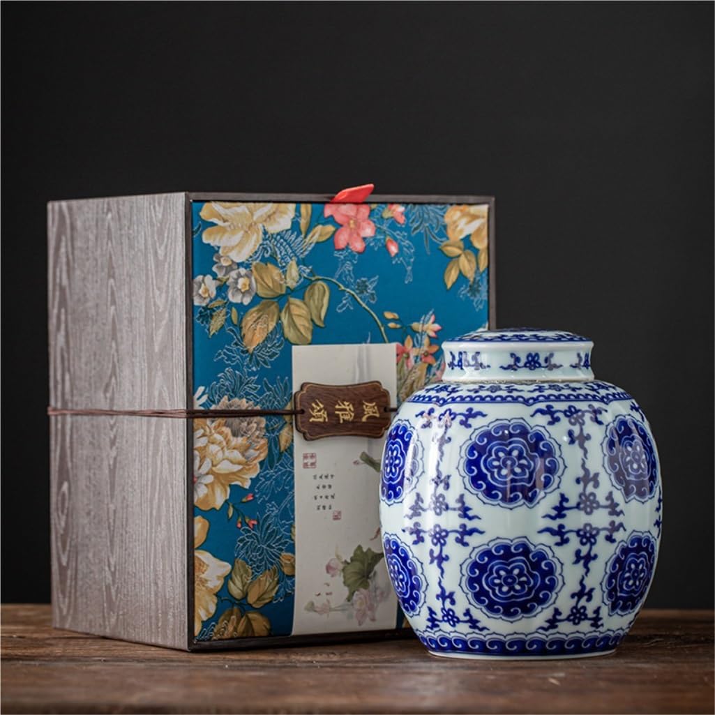 Pojemniki na herbatę i przechowywanie, ceramiczne pojemniki do przechowywania herbaty, duże opakowanie na herbatę, pudełko prezentowe, płatki śniadaniowe, puszka z herbatą (C)