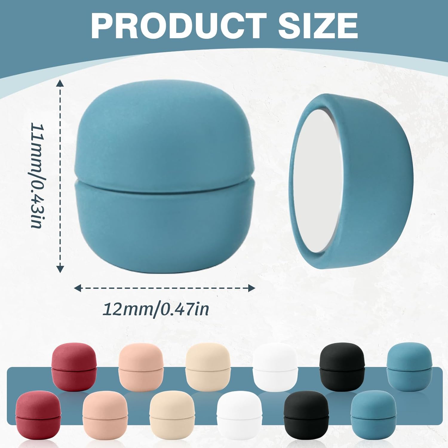 12 Pairs Hijab Magnets Strong Hijab Pins for Women Pinless Magnetic Clothing Clips for Scarf Veil Shirts Dress Muslim Islamic Gifts for Women - Round - Image 2