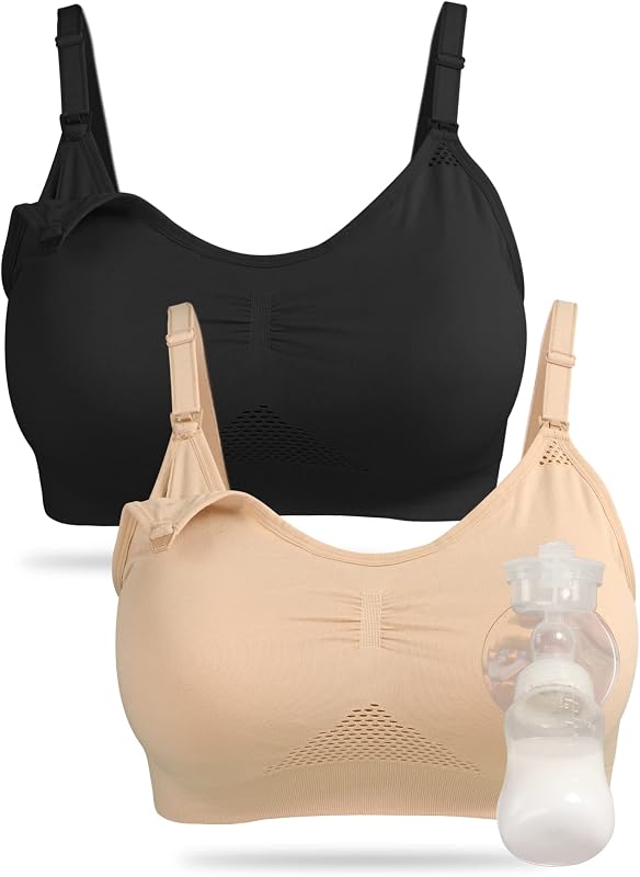 4HOW Pumping Bra Hands Free Pumping and Nursing Bra All in One