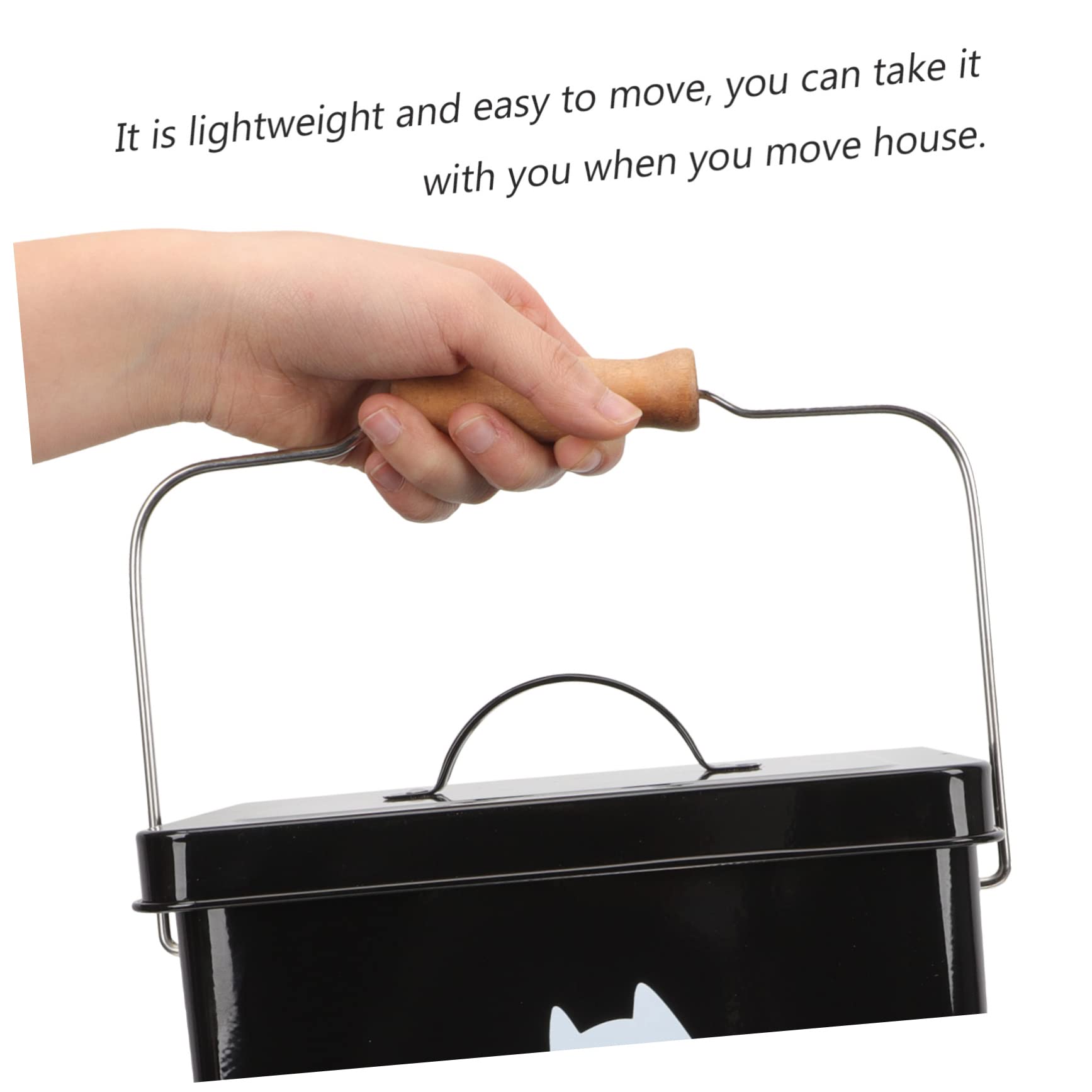 Caja De Almacenamiento Para Mascotas Cubo De Comida Para Gatos y Perros Diseño Práctico