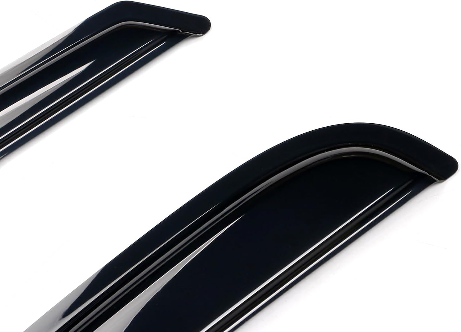 FREEMOTOR802® Tape-on Side Window Visors Wind Deflectors Rain Guards Vent Visors, Compatible with 1997-2003 Ford F-150 F-250 Extended Cab, Slim Style Smoke Tinted Acrylic 4 Pieces