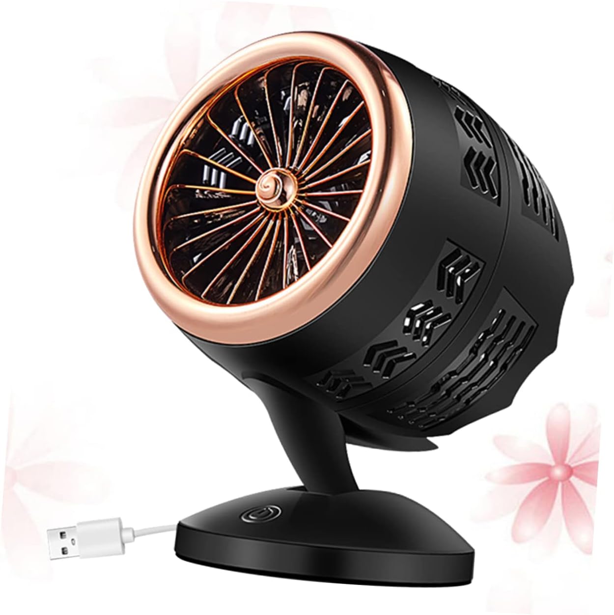 Usb Mini Desk Fan Wind Portable Cooling Fan for Home Office Usb Powered Low Noise Compact Design Golden