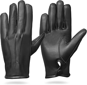 Mens Genuine Leather Dress Gloves Soft Leather Gloves for Formal Wear, Driving & Winter Use, Mens Hand Gloves
