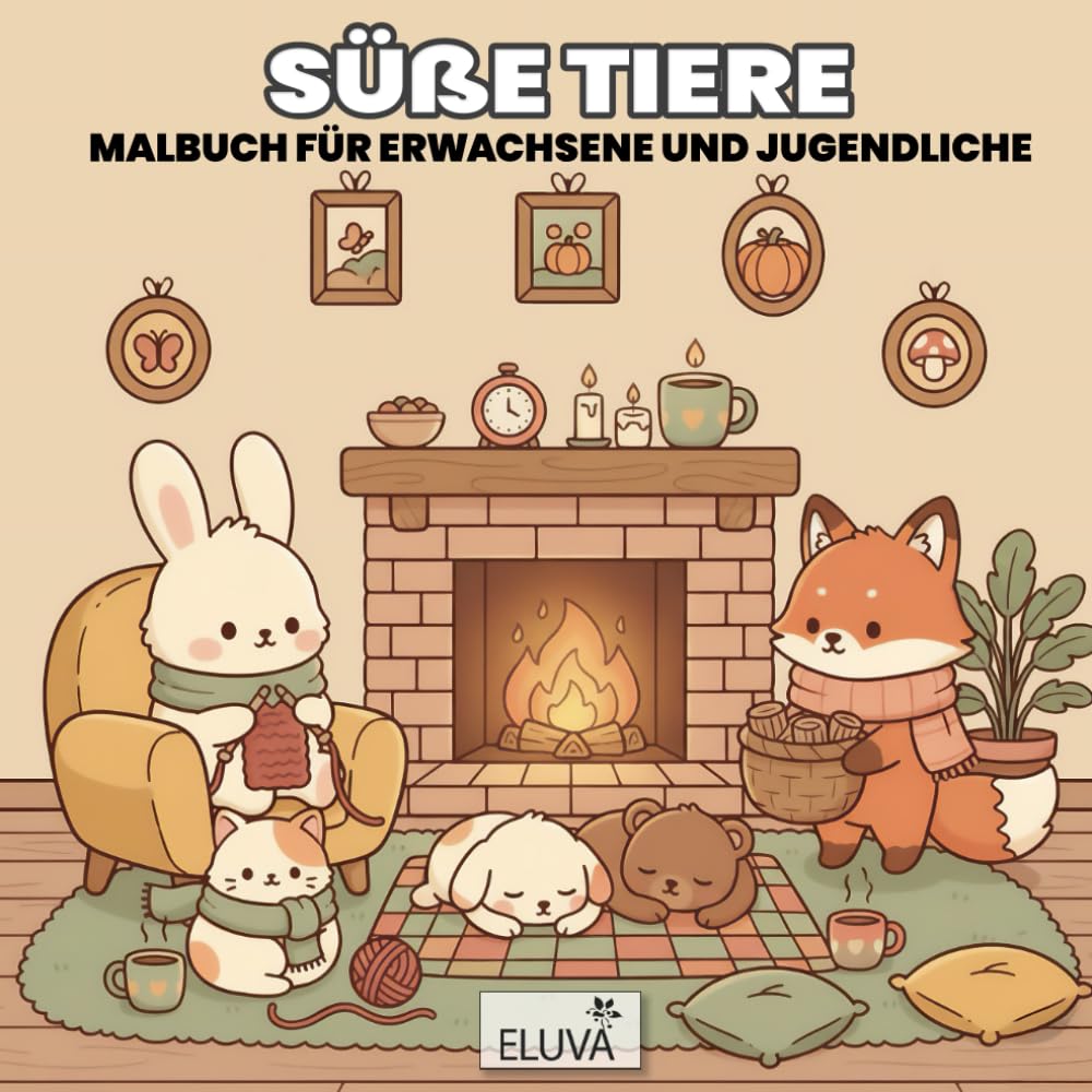 Cozy Animals – süße Tiere Malbuch für Erwachsene und Jugendliche: 60 kawaii Tierbilder für Momente der Achtsamkeit und sanfte Kreativität