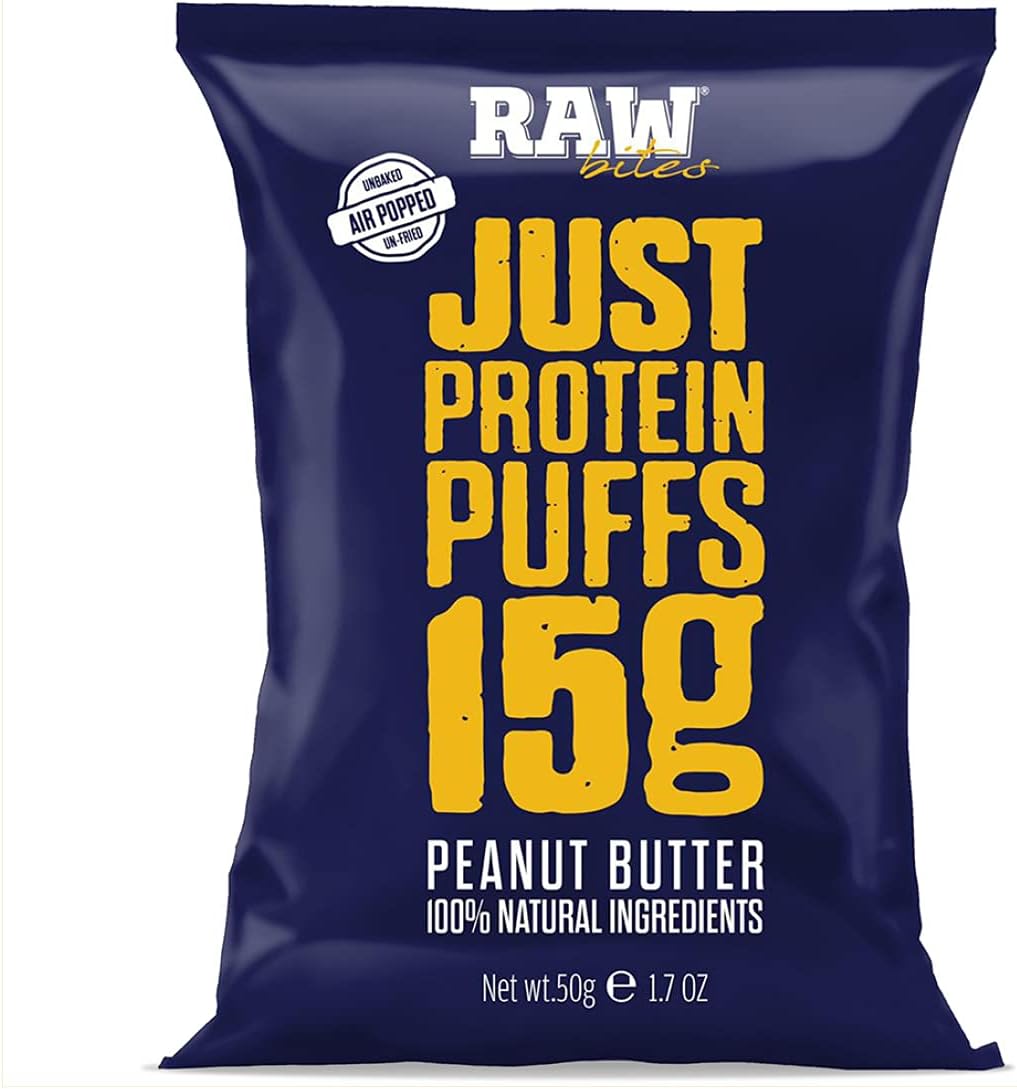 Raw Bites Gluten-Free Peanut Butter Protein Puffs 50g
